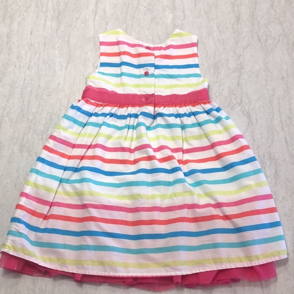 Place (4T) Rainbow 🌈 Striped Party Dress - Picture 2 of 8